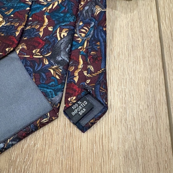 Pitti‎ Uomo Italian Silk Men's Tie 90s Vintage Classic Menswear Retro Monkeys - Picture 5 of 5